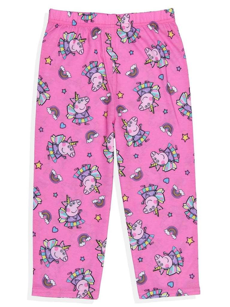 Peppa Pig Toddler Girls Unicorn Princess Short Sleeve Pant 2PC Pajama Set