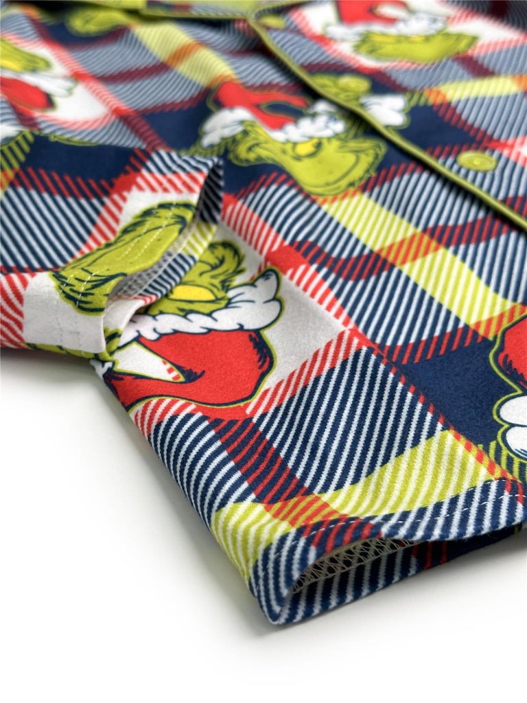 Dr. Seuss The Grinch Who Stole Christmas Boys Girls Long Sleeve Coat 2-Piece Pajama Set