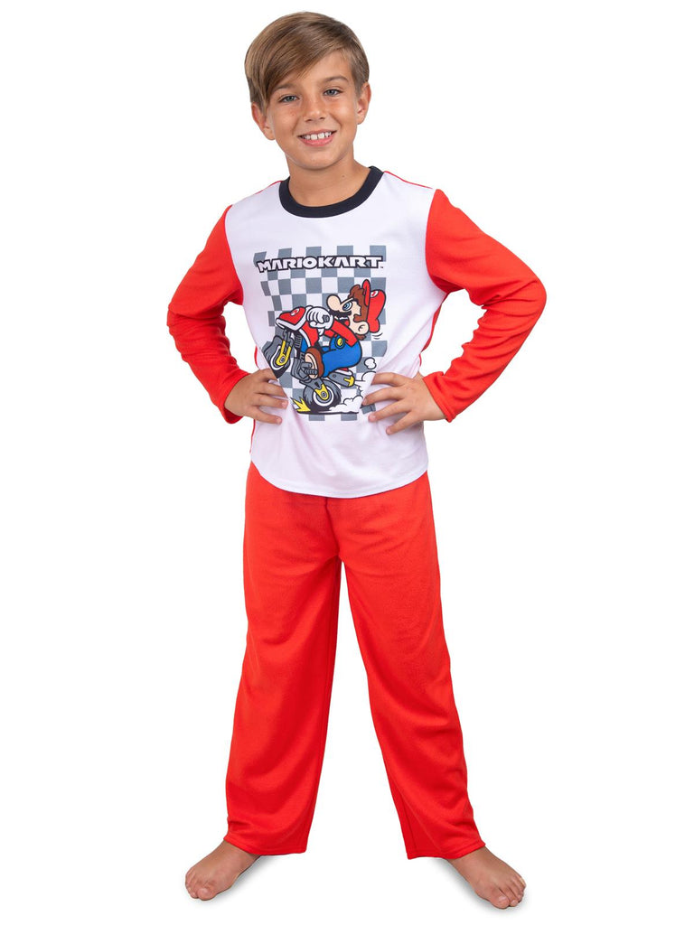 Mario Kart Boys Long Sleeve Kids 2-Piece Pajama Set