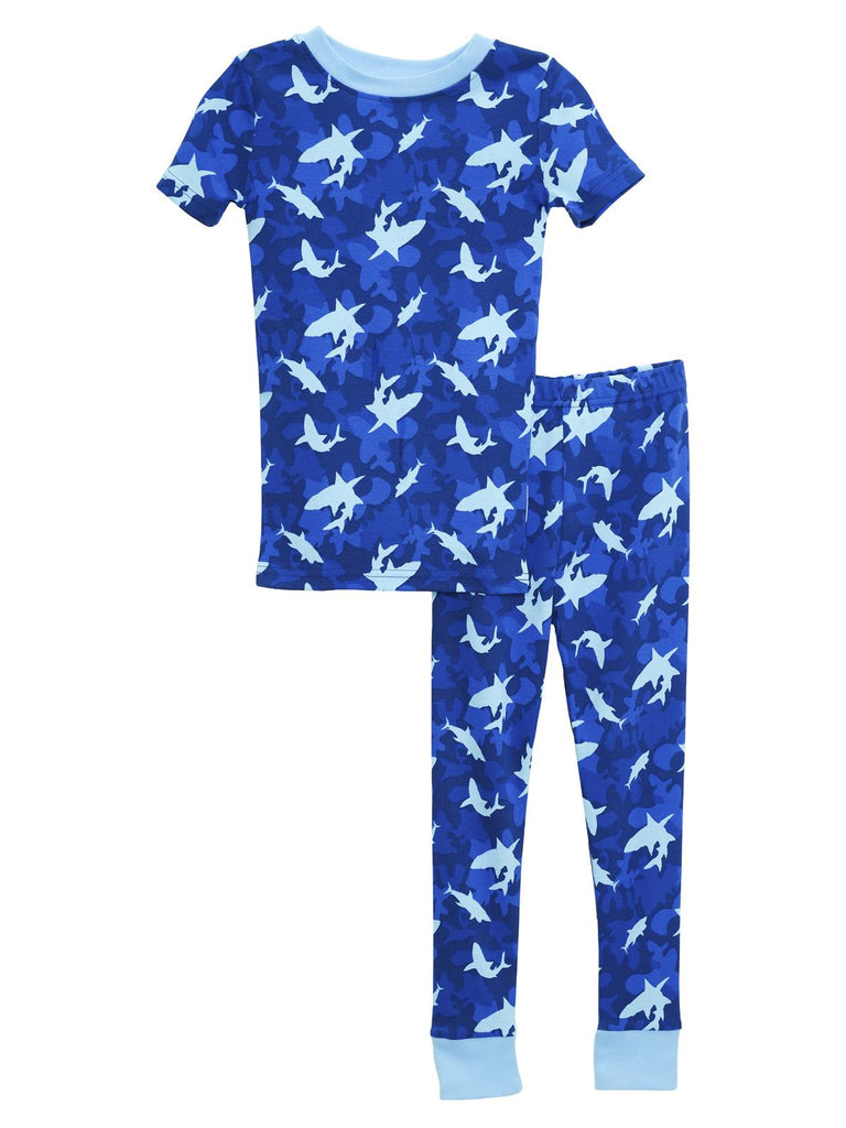 Prestigez Toddler Boys' Organic Cotton 2 Piece Pajama Set Sharks