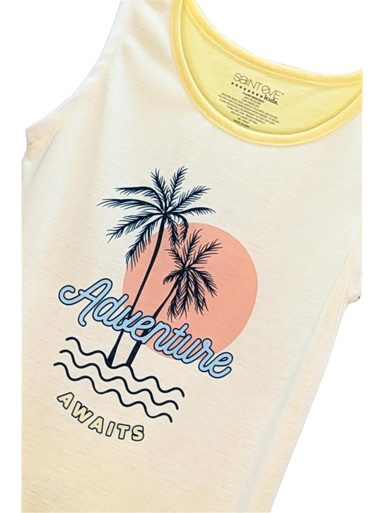 Saint Eve Girls 2 Piece Summer Pajama Set, Tank and Shorts