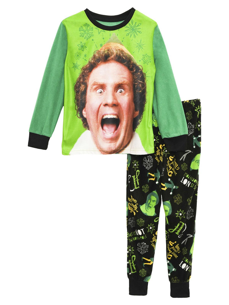 Buddy the Elf Boys Holiday Long Sleeve 2 Piece Pajama Set,