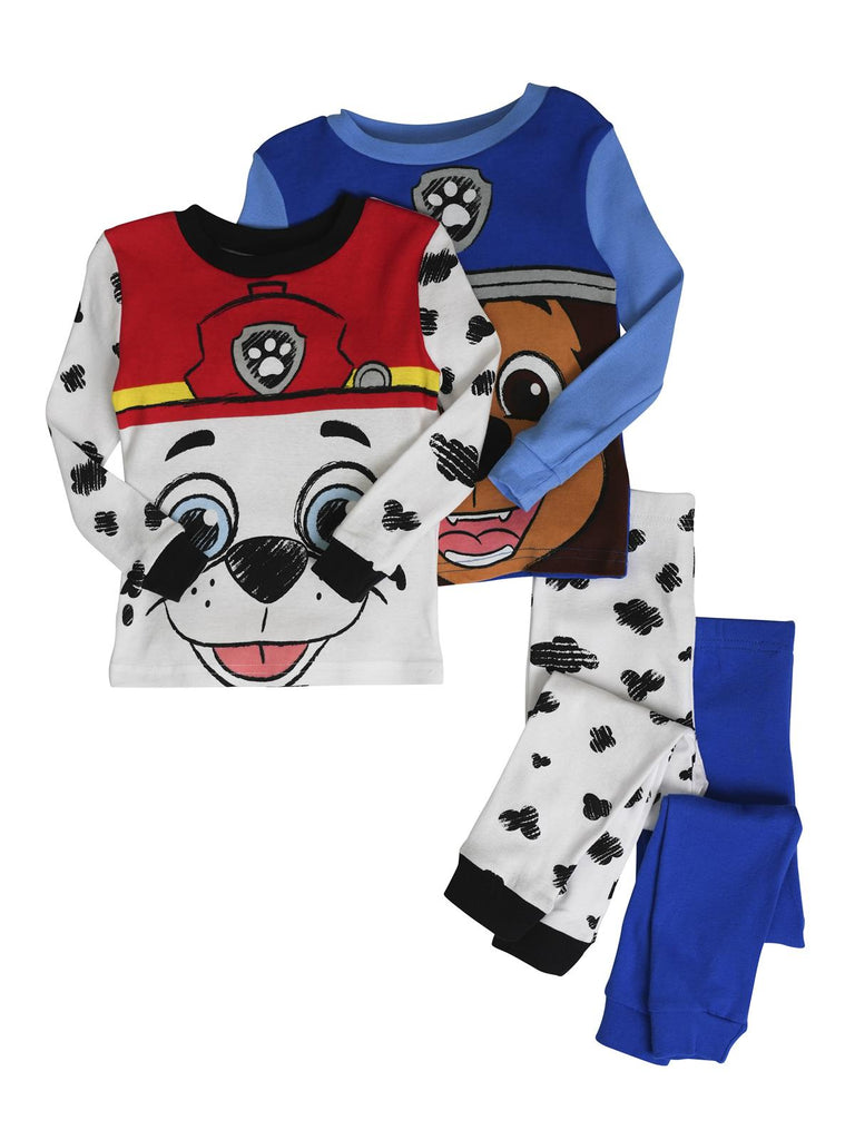 Paw Patrol Boys' 4 Piece Cotton Pajama Set