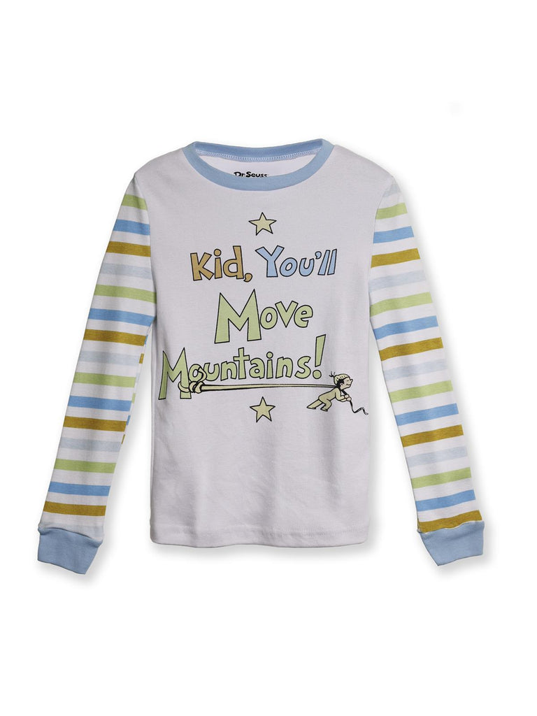 Dr Seuss Kid, You'll Move Mountains Boys Cotton Pajama Set