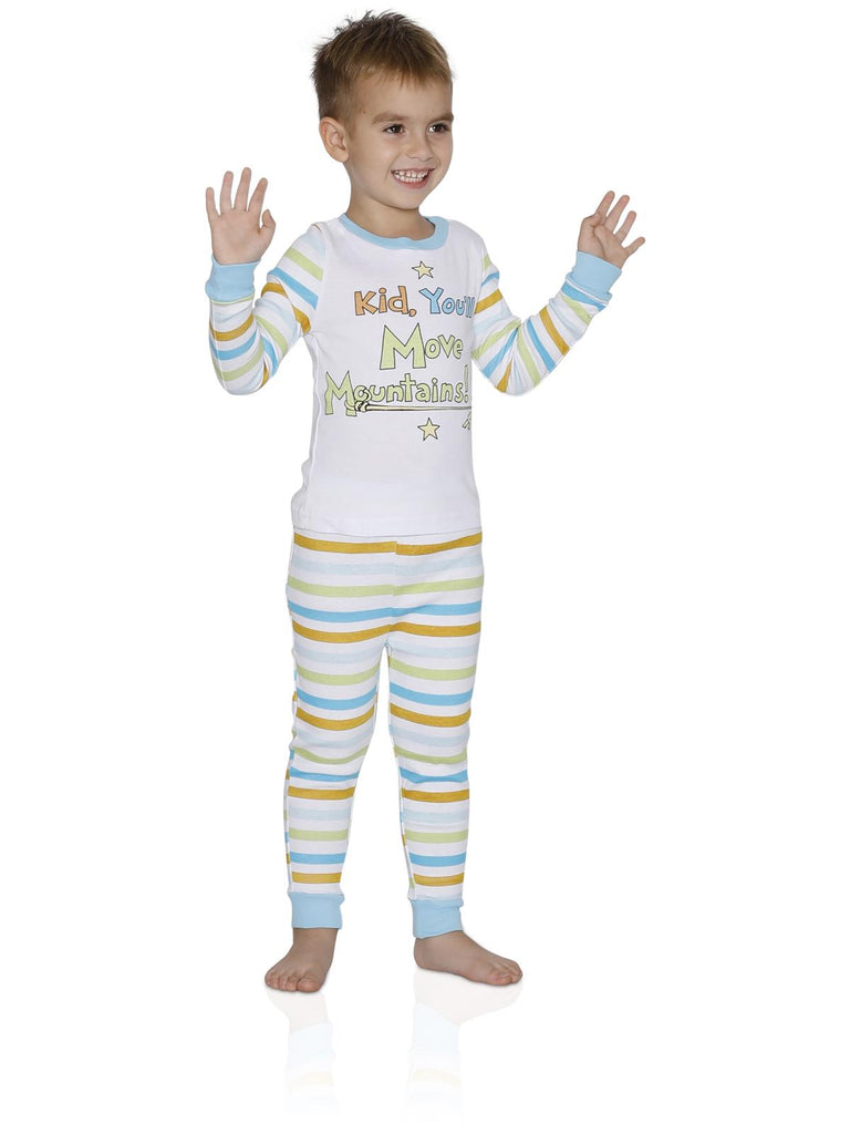 Dr Seuss Kid, You'll Move Mountains Boys Cotton Pajama Set
