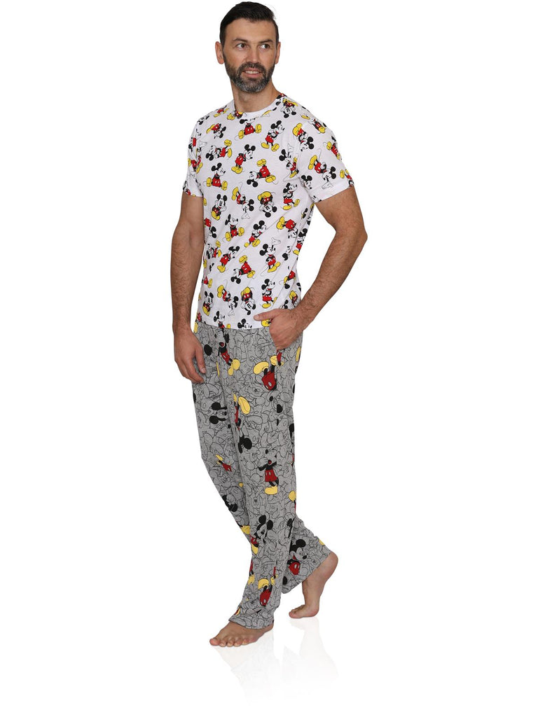 Disney Men's Classic Mickey Mouse Pajama Tee and Lounge Pant Set