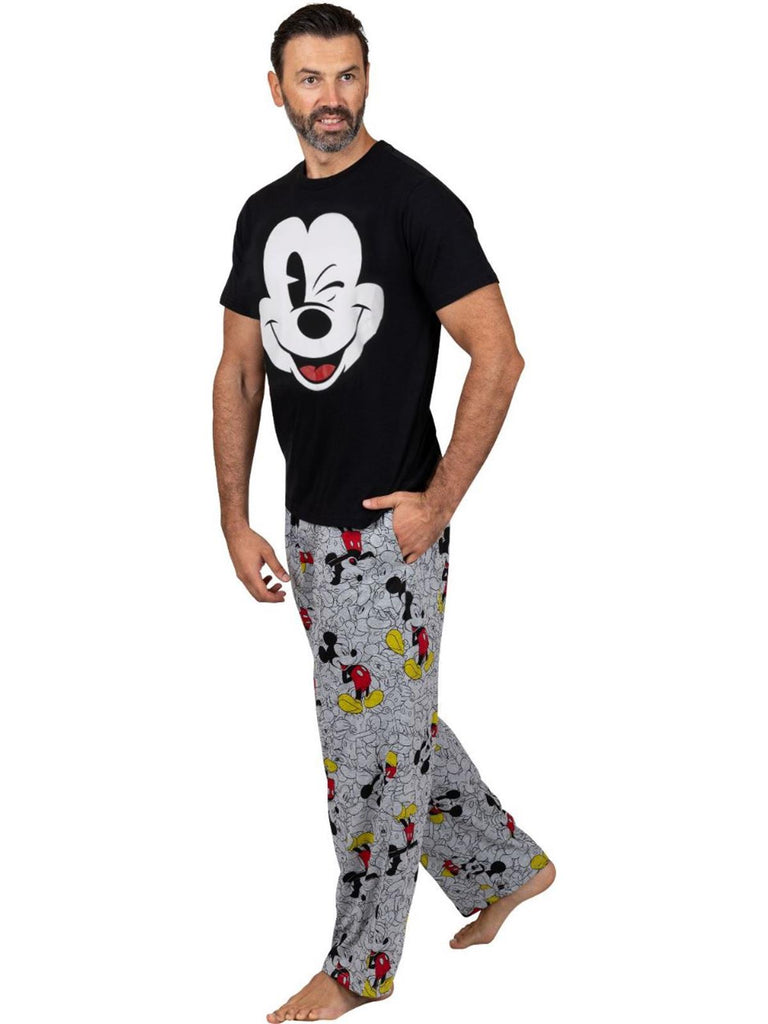 Disney Classic Men's Mickey Mouse Pajama Tee and Lounge Pant Set
