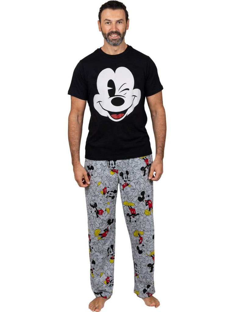 Disney Classic Men's Mickey Mouse Pajama Tee and Lounge Pant Set