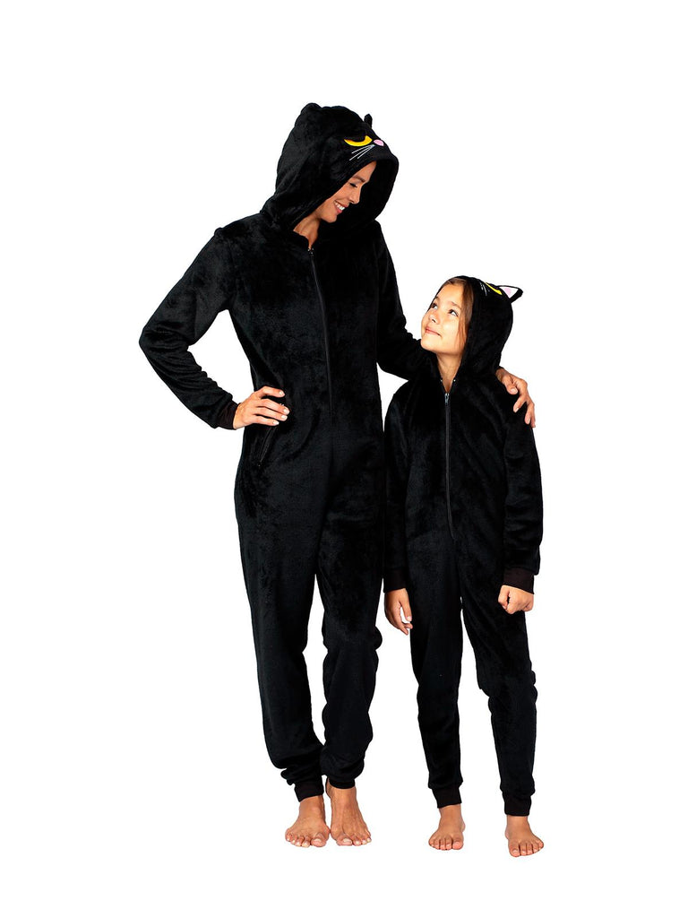 Mommy and Me Black Cat Onesie Pajama