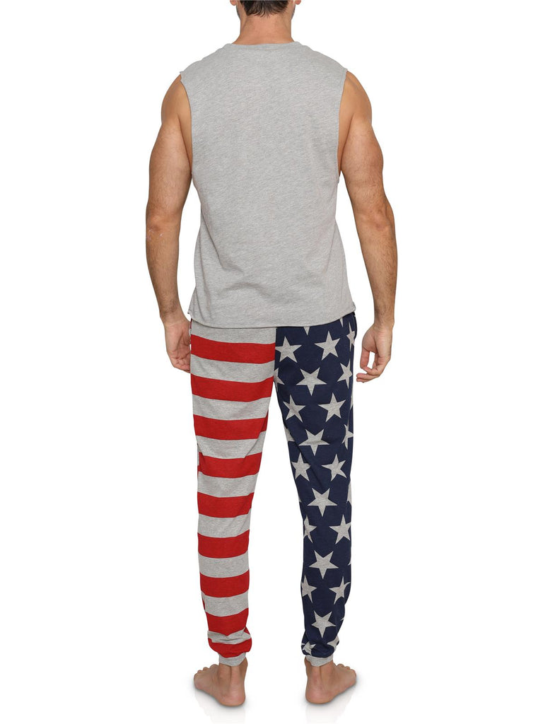 Men's American Flag Muscle Tank Top USA Flag Workout Top