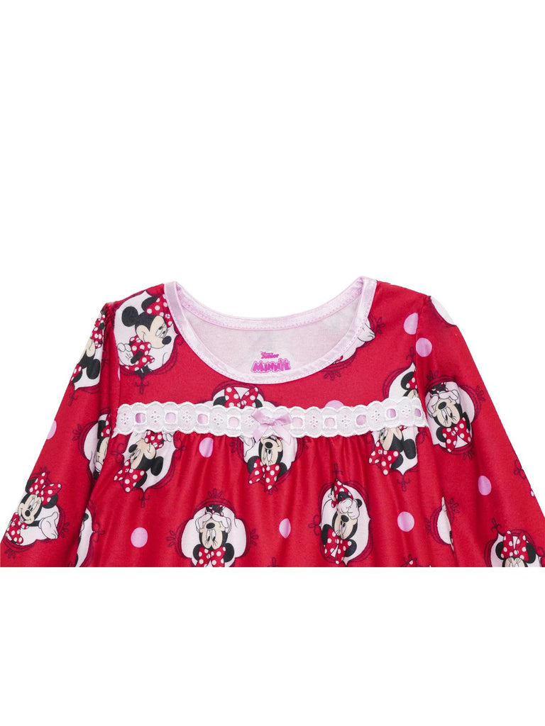 Disney Minnie Mouse Girls' Granny Nightgown, Sleep Pajama Gown