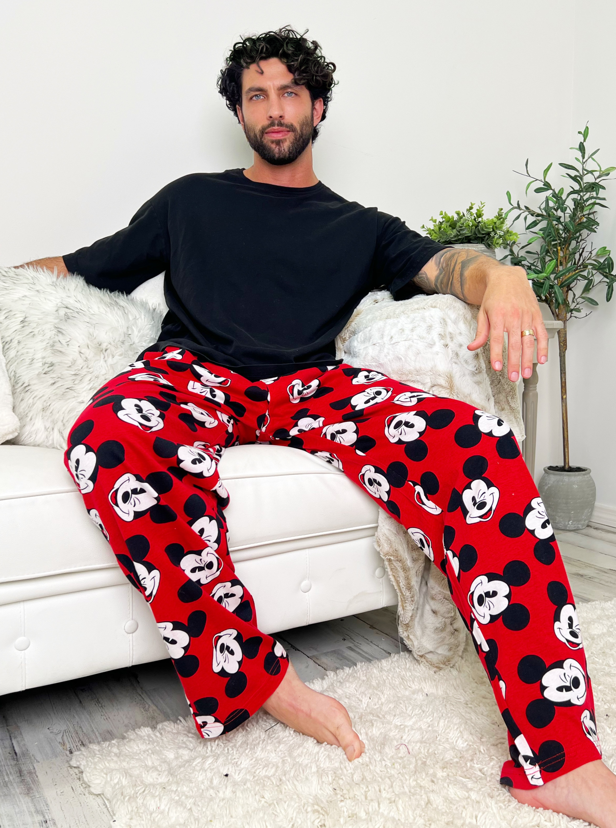 Disney Men s Mickey Mouse Pajama Lounge Pants Sleepwear Bottoms