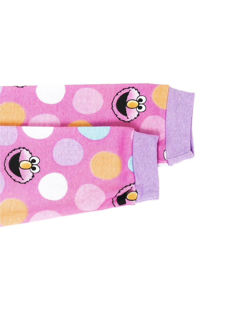 Sesame Street Elmo Girls' Cotton Pajama, 4 Piece Sleepwear Set