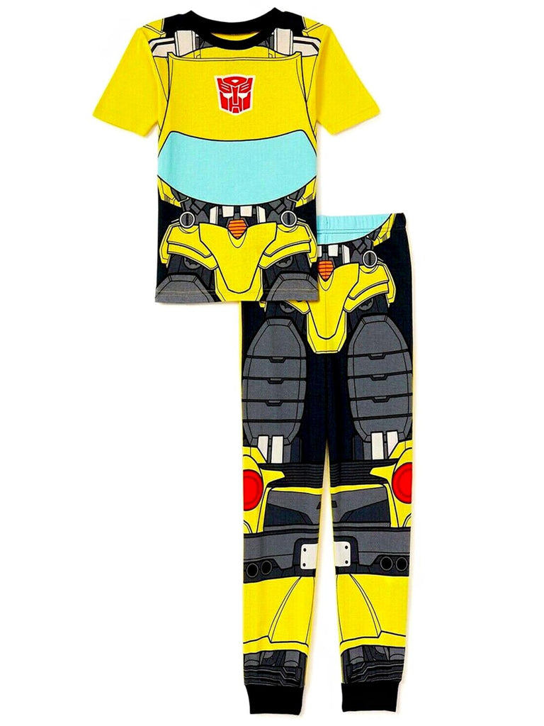 Transformers Boys' Cotton Pajama, 2 Piece Sleepwear Set, Bumblebee