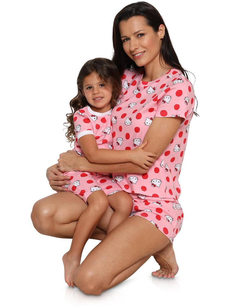 Hello Kitty Mommy and me Toddler Girls' Pajama 2 Piece Set Cotton Sleepwear