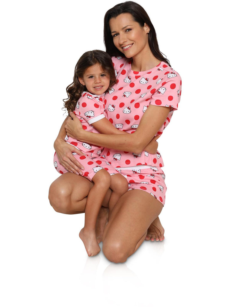 Hello Kitty Mommy and me Toddler Girls' Pajama 2 Piece Set Cotton Sleepwear