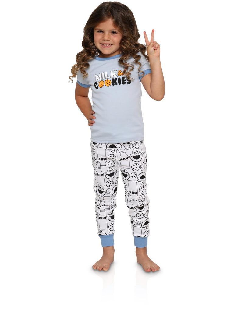 Sesame Street Cookie Monster Mommy and Me Toddler Girls' 2 Piece Set Sleepwear