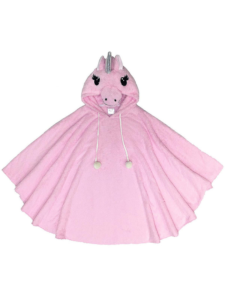 Secret Santa Woman Pink Unicorn Poncho