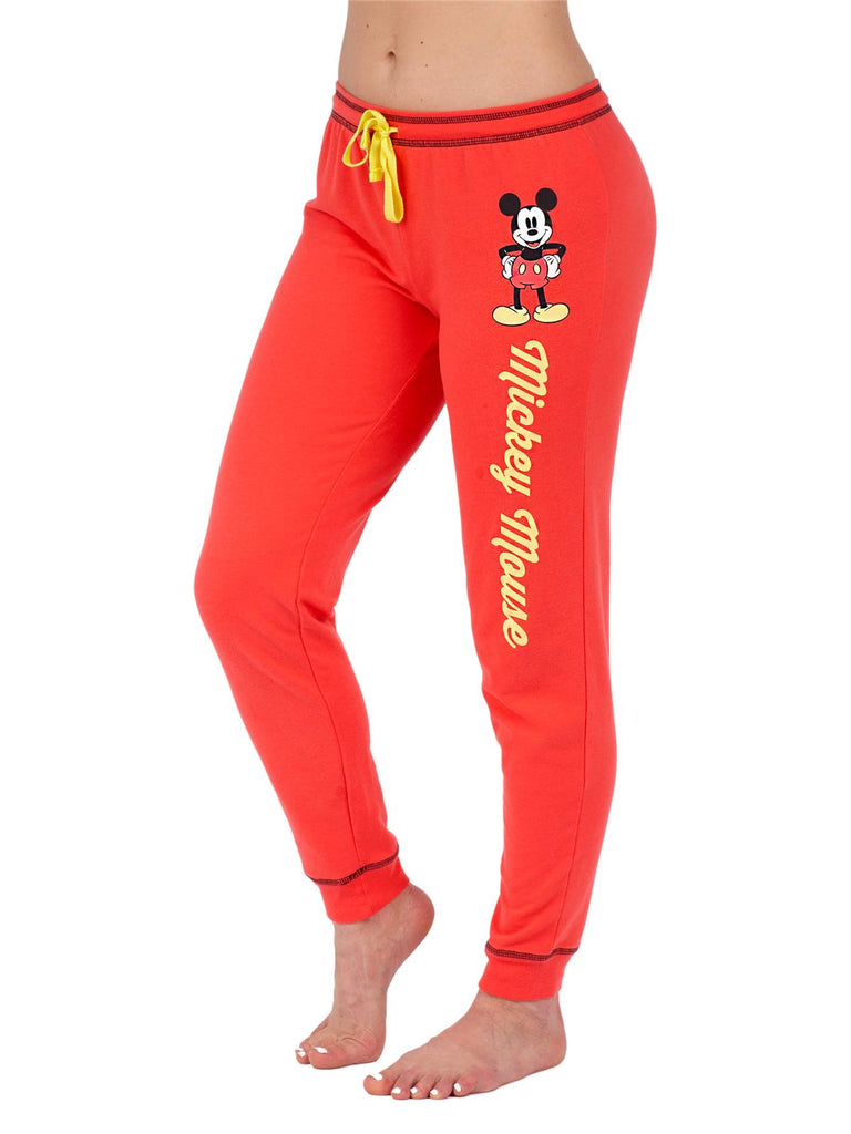 Disney Mickey Mouse Women's Jogger Pants, Lounge Sweat Bottoms
