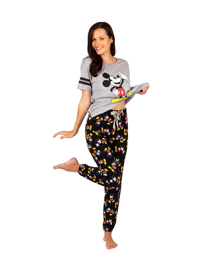Disney Mickey Mouse Women's Pajama, 2 Piece Sleepwear Set