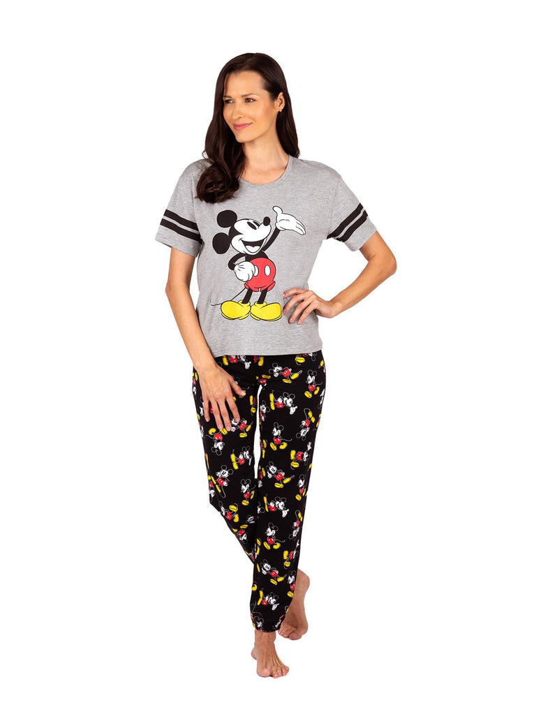 Disney Mickey Mouse Women's Pajama, 2 Piece Sleepwear Set