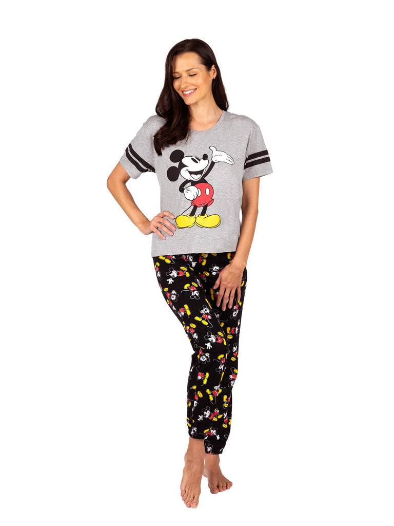 Disney Mickey Mouse Women's Pajama, 2 Piece Sleepwear Set