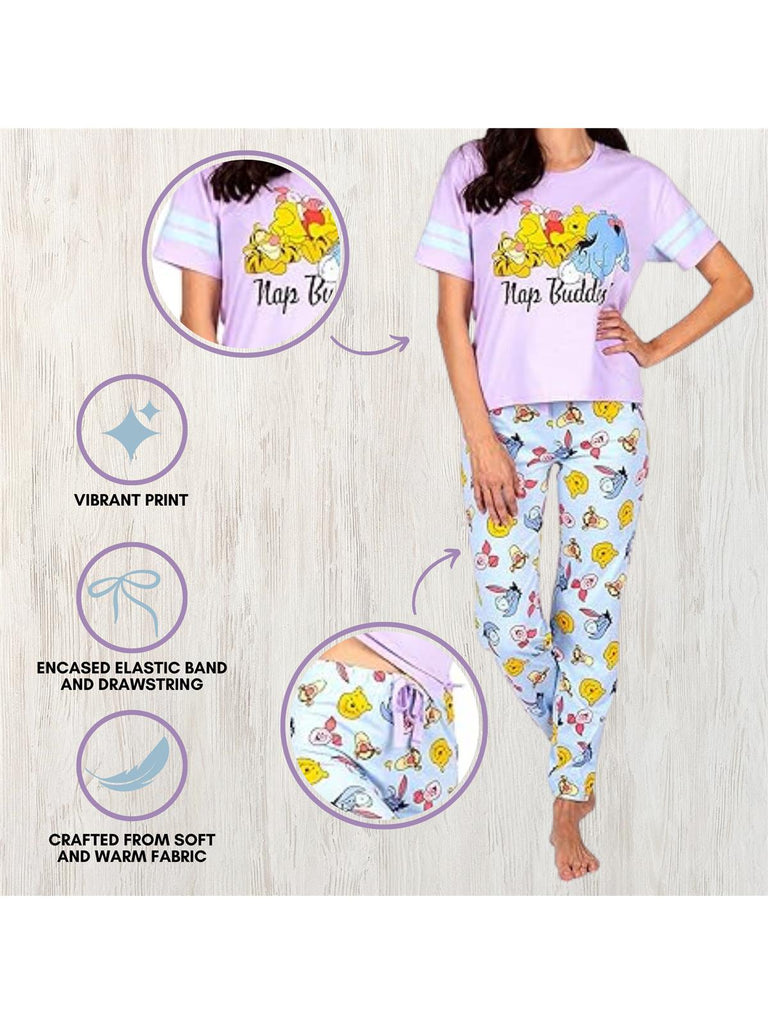 Disney Winnie The Pooh Women's Pajama, 2 Piece Sleepwear Set